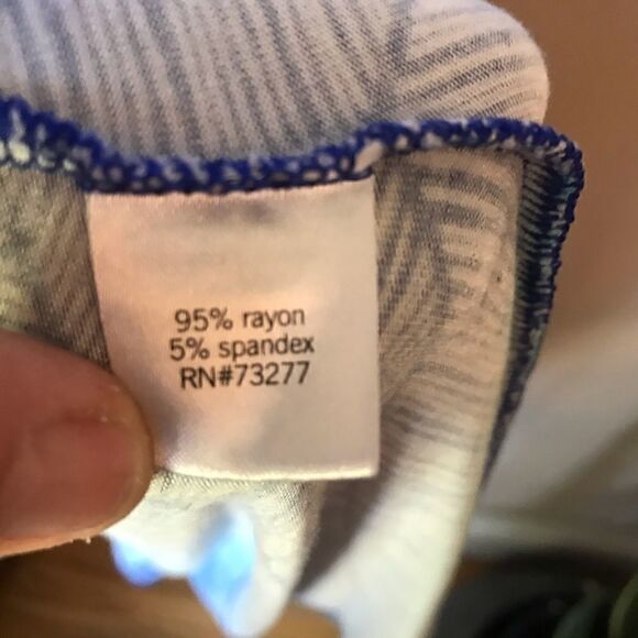 Sleeveless Sundress- Large- rayon/spandex blu - Picture 6 of 9